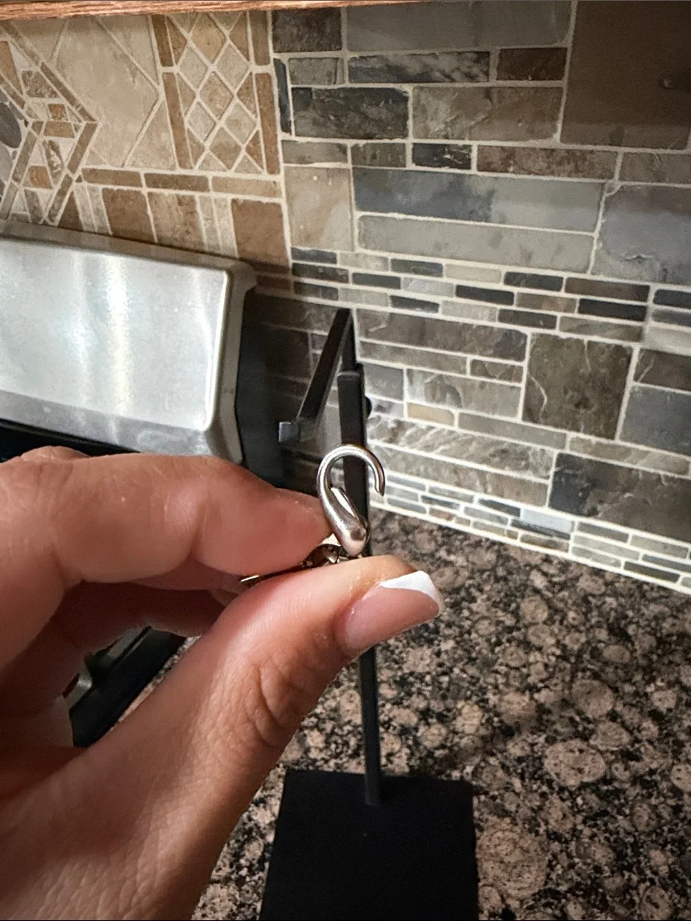 Coach Silver Snowflake Charm Keychain Clip